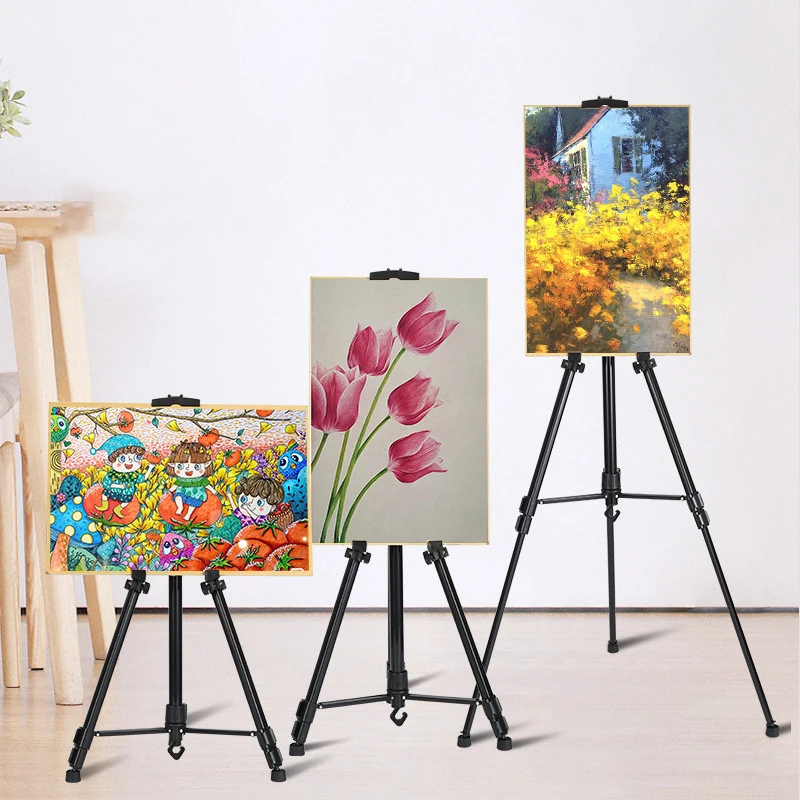 

Foldable Iron Stand Art Frame Artist Tripod Adjustable Height Carrying Bag for Painting Desktop Floor