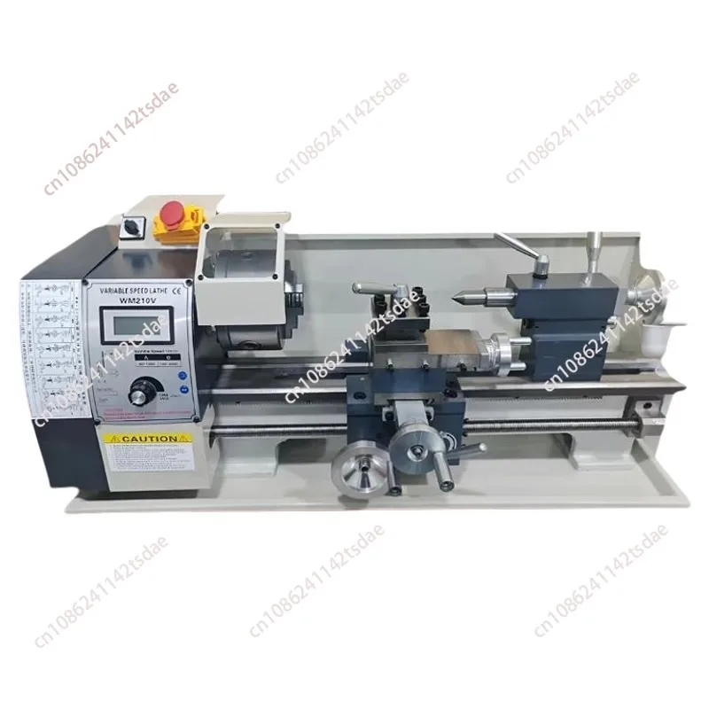 WM210V Bürstenloser Motor-Drehmaschine für den Haushalt, Drehzahlvariable Mini-Metalldrehmaschine WM210V Kleine Tischdrehmaschine 220V/110V 900W