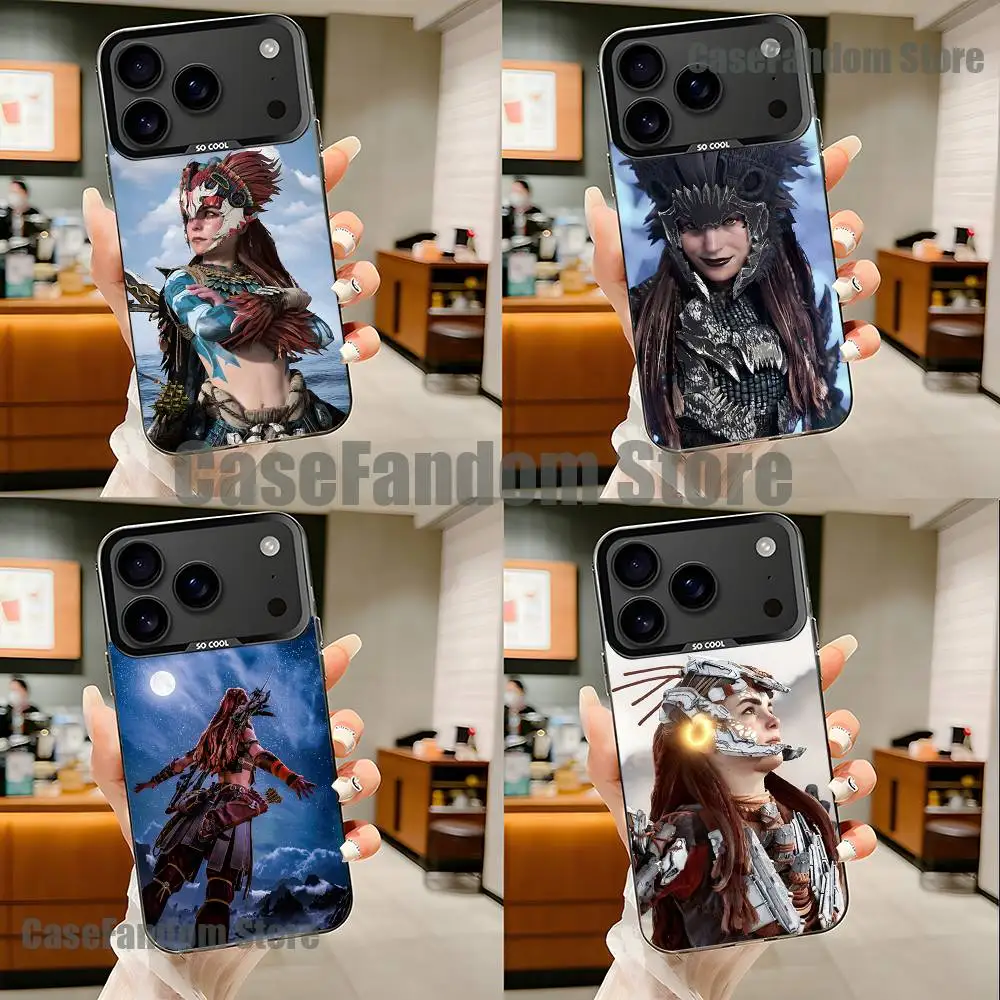 

Aloy H-Horizon Z-Zero Dawn Black Matte Shockproof CoverPhone Case For iPhone 17,16,15,14,13,12,11,Pro,Max,Plus