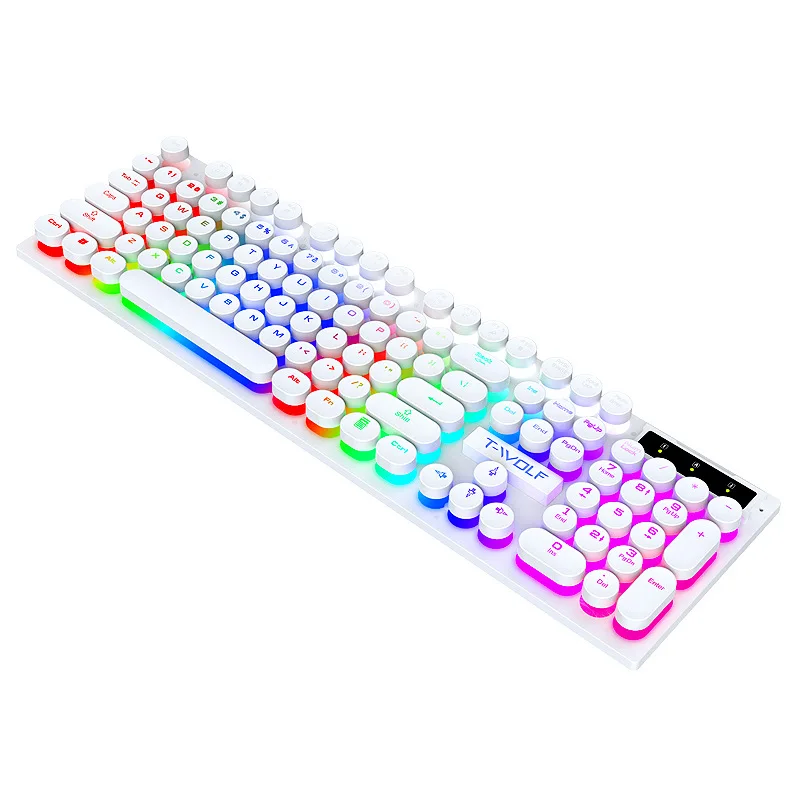 Wired Gamer keyboard gaming gamer Ergonomic Pc keyboard Colorful USB Backlit 104 teclas for  PC Laptop ordenador portátil