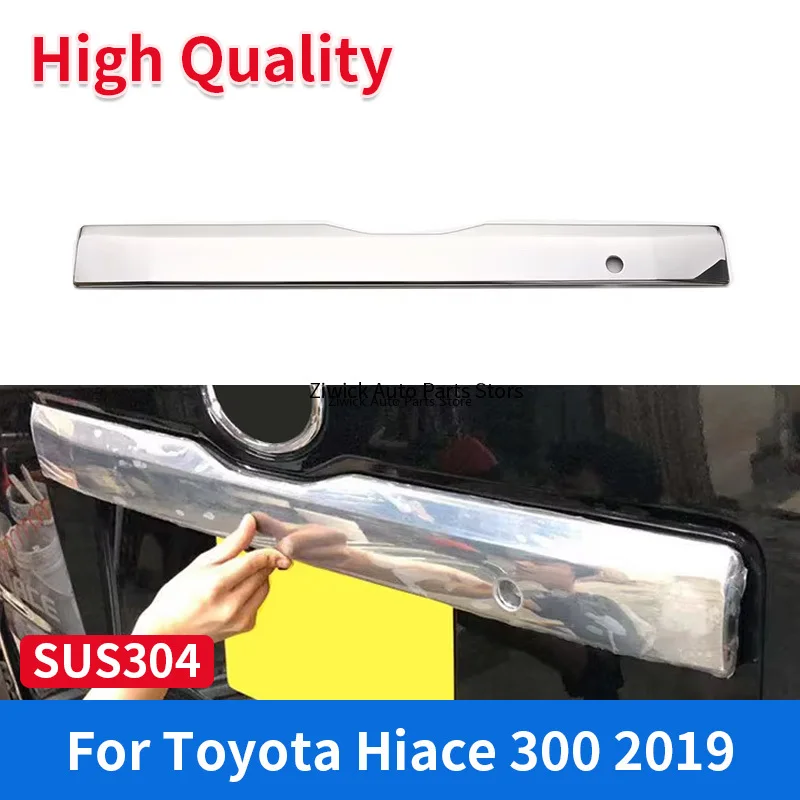 

1 PCS Stainless Steel Car Exterior Garnish Car Rear Handle Cover Trim for Toyota Hiace 300 2019 Accessories