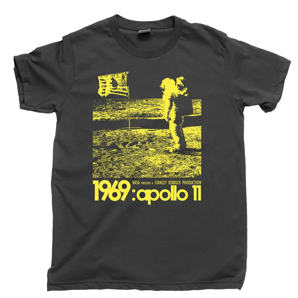 KUBRICK Apollo 11 T Shirt 2001 Space Ship  Tee Blu Ray DVD Poster  High Quality 100%Cotton Short Sleeve