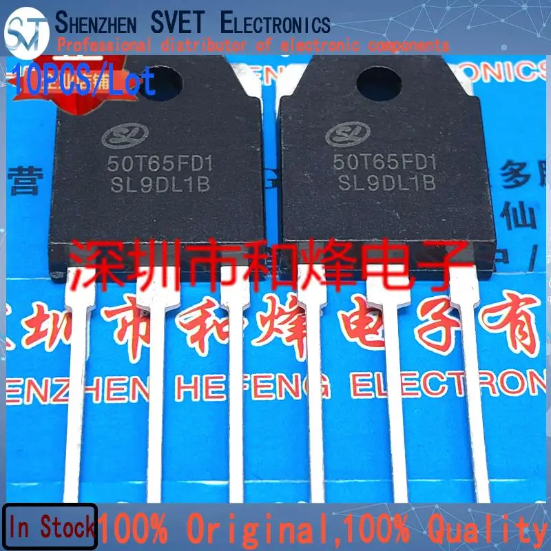 10PCS/Lot 50T65FD1  SGT50T65FD1PN  IGBT 50A 650V TO-3P  Import Original And New 100%Test In Stock