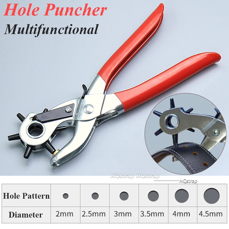 Leather Hole Punch Belt Hole Puncher Multifunctional Ordinary Carbon Steel Belt Puncher Punching Tool Crafts Tool Leather Tools