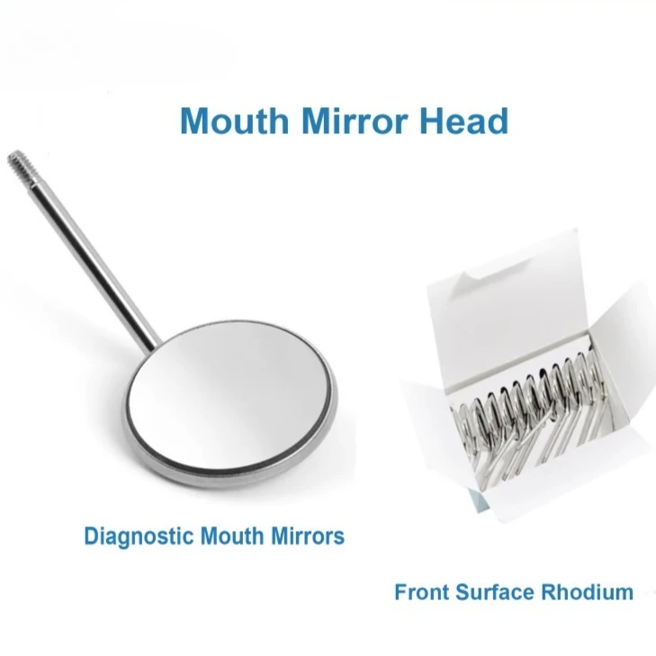 12pcs/box N.5 Rhodium Steel Lab Unit Diagnostic Mouth Mirrors Manual Cleaning Filling Lab Equipment ZS-1005 Model s
