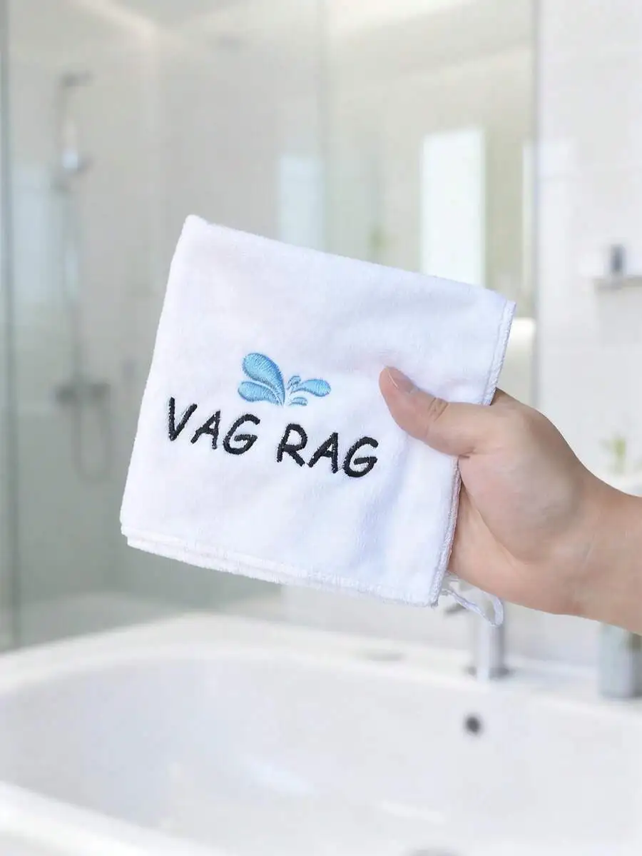 

Мягкое вышитое полотенце для рук 12 дюймов с игривым текстовым дизайном для ванной, в подарок или для декора