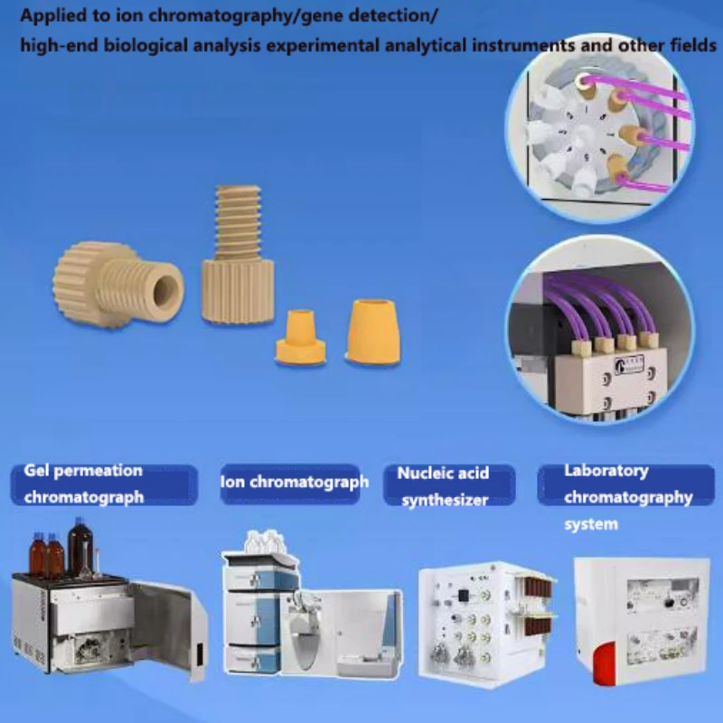 Peek Sleeve Joint 1/4-28unf Shimadzu Agilent Ring Back Taper Connector Inverted Cone Joint Peek Barb Fitting