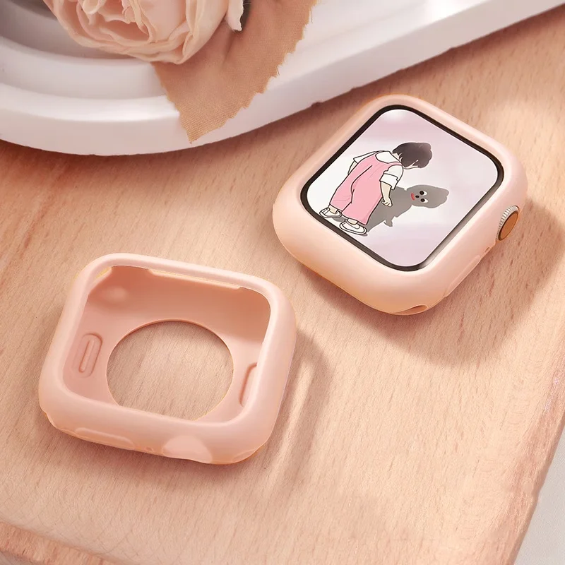 Candy Cases für Apple Watch 11-10 46mm 42/38/40/44/41/45mm Zubehör Stoßschutz Silikonhülle Serie 9 8 7 6 5 4 3 SE