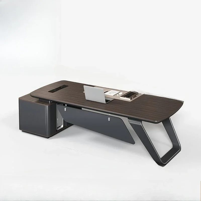 

Boss table, president, manager, supervisor's office, thickened, painted surface, light luxury and high-end sense