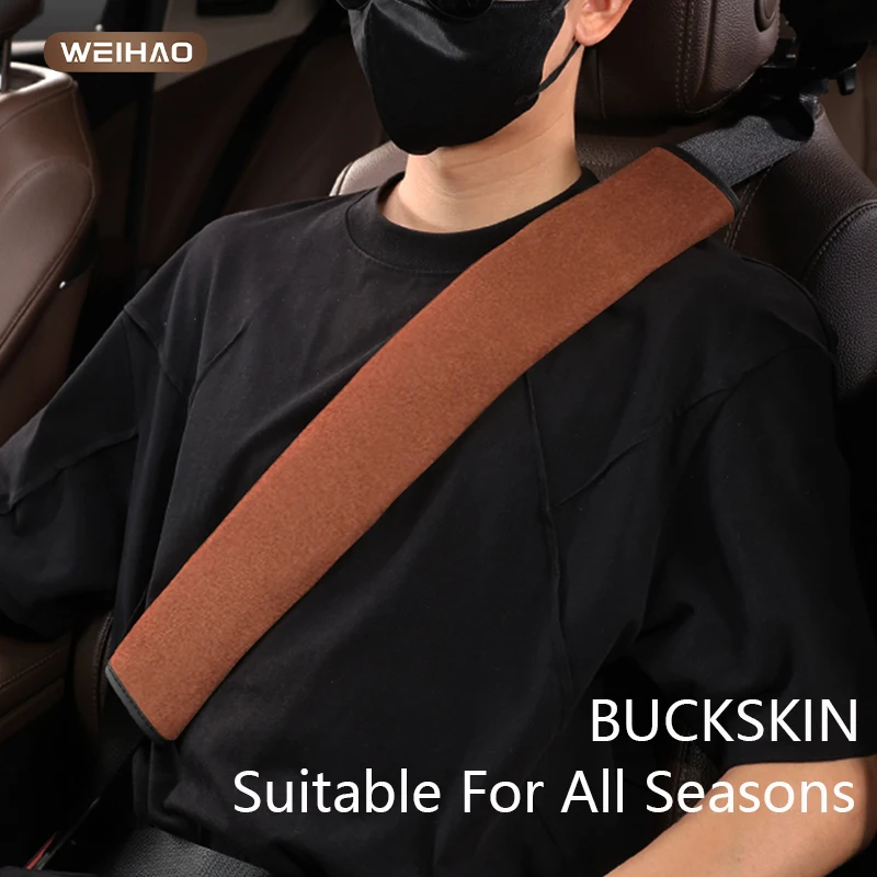 

WEIHAO Universal Car Seat Belt Cover Adjustable Plush Car Safety Belt Cover Shoulder Pad for Kids Adults Car Interior Accessorie