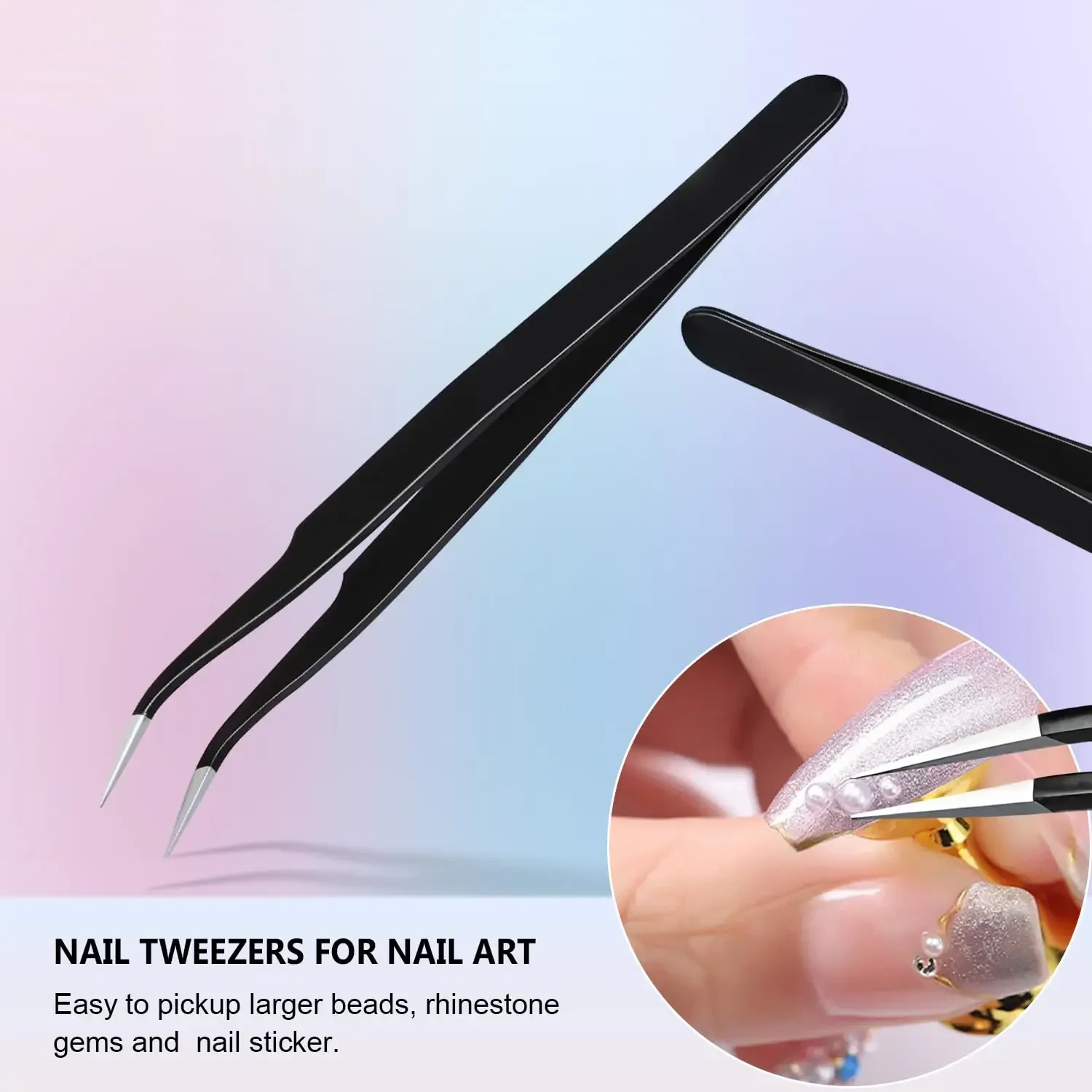 24-teiliges professionelles Nail-Art-Set mit Punktierstift, Liner-Pinsel, magnetischem Nagelständer, Pinzette und Klebeband für den Heim- und Salongebrauch