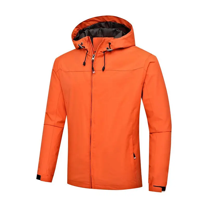 Spring and Autumn New Fashionable Men\'s Windproof and Waterproof Cardigan Hooded Zipper Jacket Outdoor Casual Sportswear