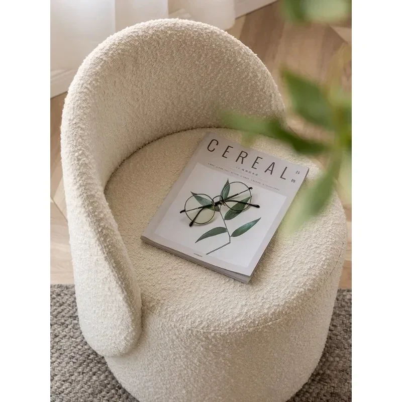 Wind light luxury minimalist makeup stool round  dressing backrest bedroom  dresser household