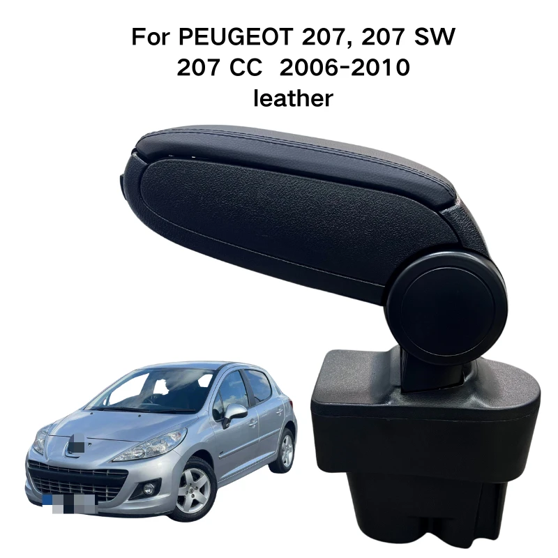 

Armrest For PEUGEOT 207, 207 SW, 207 CC 2006-2010 Leather Custom Fit Center Console Storage Box Vehicle Accessories