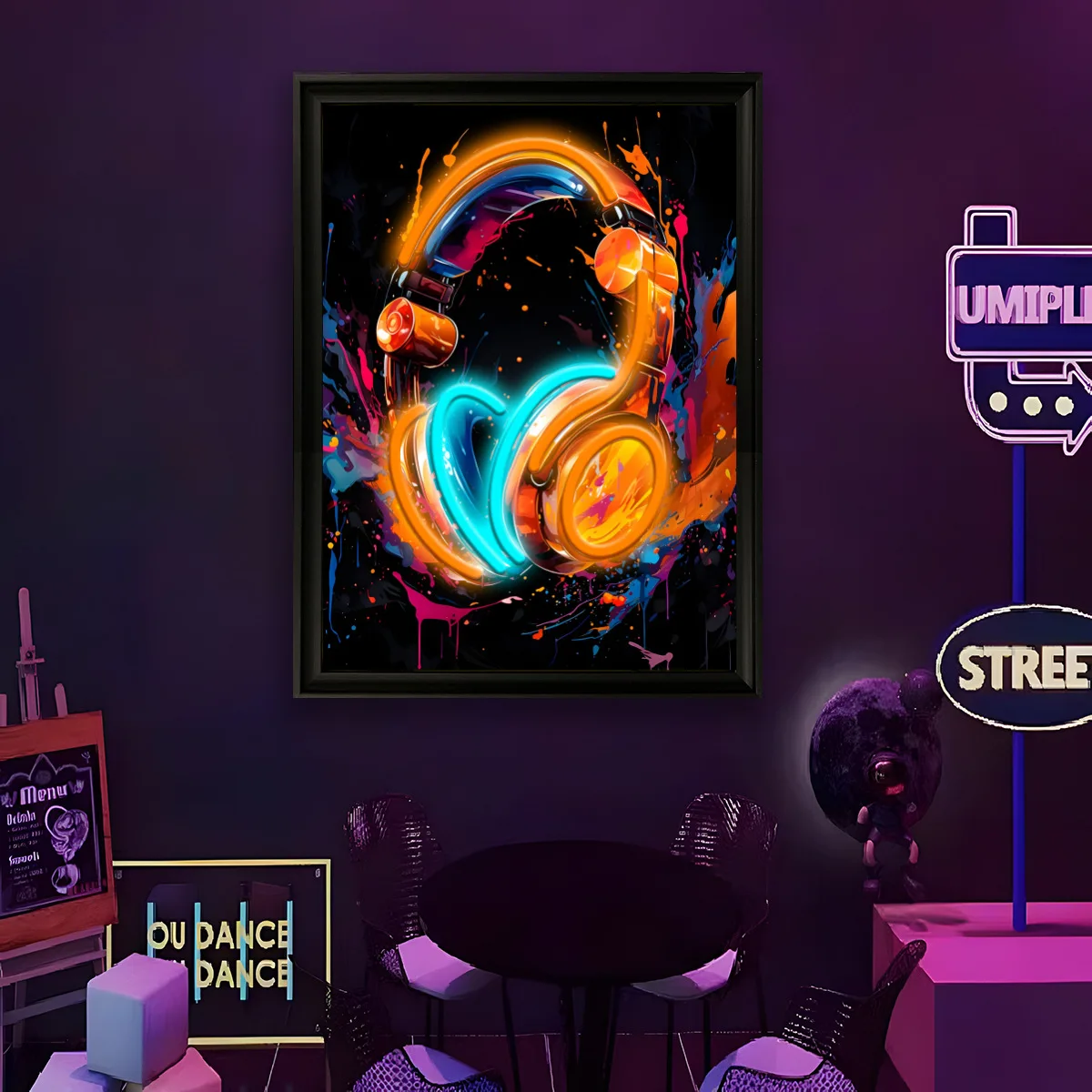 USB Powered LED Neon Light Funny Wall Painting Art Posters Home Music Studio Bar Party Gaming Room Bedroom Decoration Gift view 4