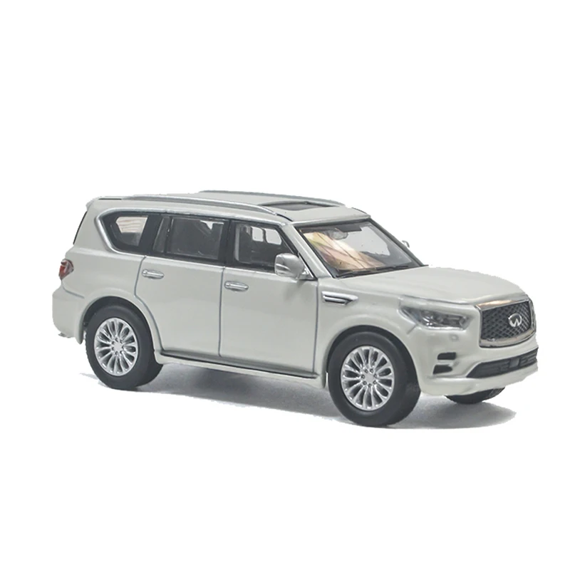 다이캐스트 1:64 스케일 인피니티 QX80 2020 시뮬레이션 합금 자동차 모델 정적 디스플레이 수집용 장난감 선물 기념품 장식