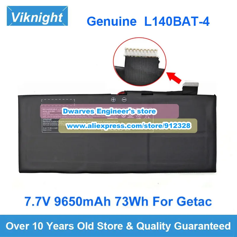 

Genuine L140BAT-4 Getac Battery 7.7V 73Wh 9650mah For Schenker VIA 14 Clevo L140MU System76 Galago Pro Lemp10 Lemp9 Lemur Pro