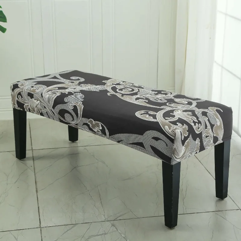 Elastic Chair Cover Thickened Dustproof Decorative Design Long Bench Cover Home Use Piano Stool Vanity Seat Universal Protector
