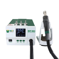 BST-863 heat gun welding table 1200W digital display LCD touch temperature controller anti-static electric wind gun