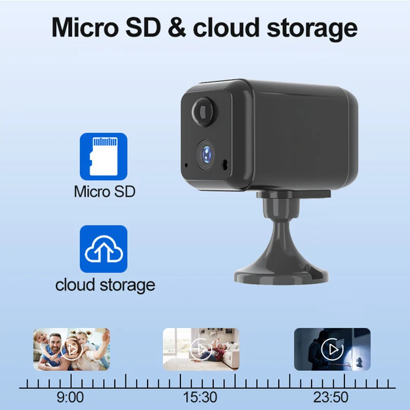 Mini câmera wifi ubox 5mp hd câmera ip de baixa potência 3000mah bateria cctv câmeras de segurança intercom detecção pir vigilância