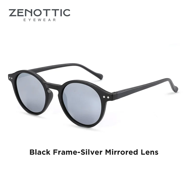ZENOTTIC Retro gepolariseerde zonnebril 2023 2024 mannen vrouwen vintage kleine ronde frame zonnebril gepolariseerde lens UV400 bril schaduw