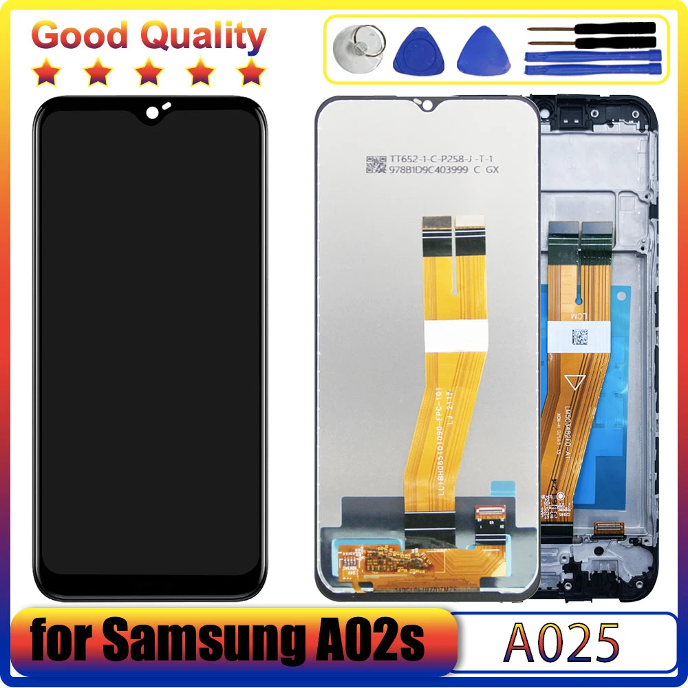 ЖК-дисплей 6,5 дюйма A02S для Samsung Galaxy A02S A025 A025F/DS, ЖК-дисплей, сенсорный экран, дигитайзер, Замена для Samsung A025, ЖК-дисплей