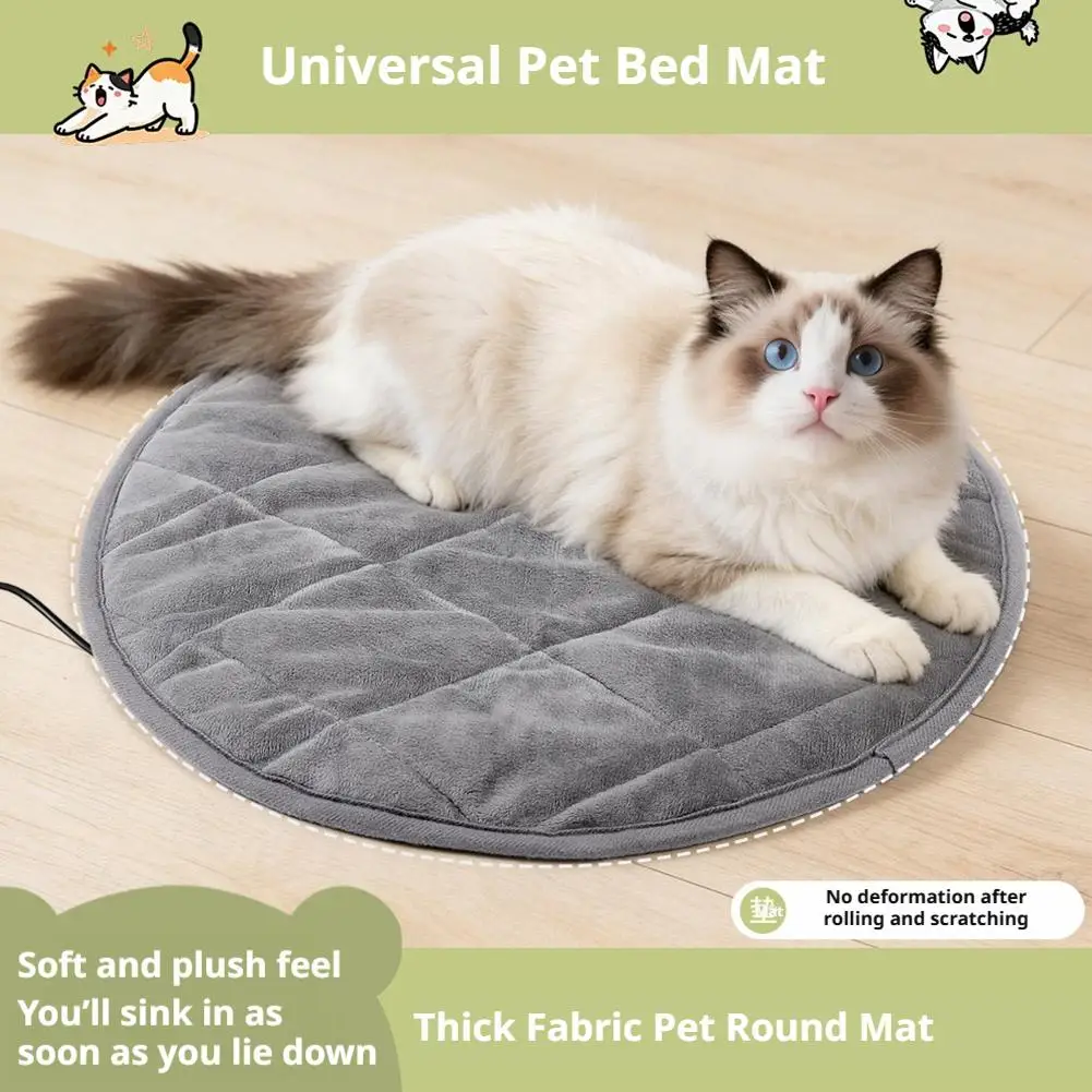 USB Pet Electric Heating Pad Waterproof Winter Warmer Mat Soft Plush Dog Cat Bed Blanket Thermal Sleeping Pet Heater Supplies