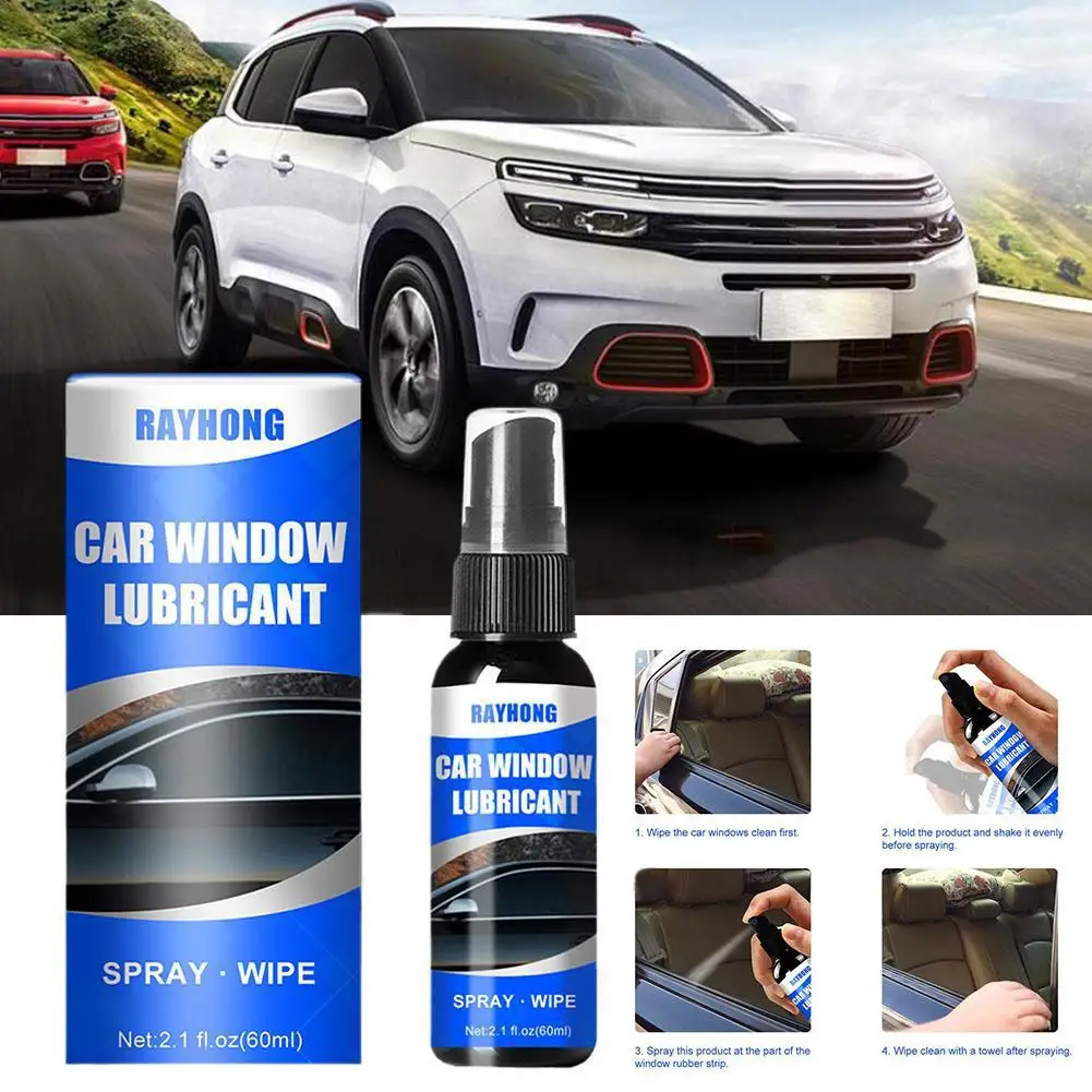 

120ml 2PCS Car Window Lubricant Upkeep Adhesive Strip Rust Suppression Car Removal Maintenance Universal Use Easy Sound Too T2M2