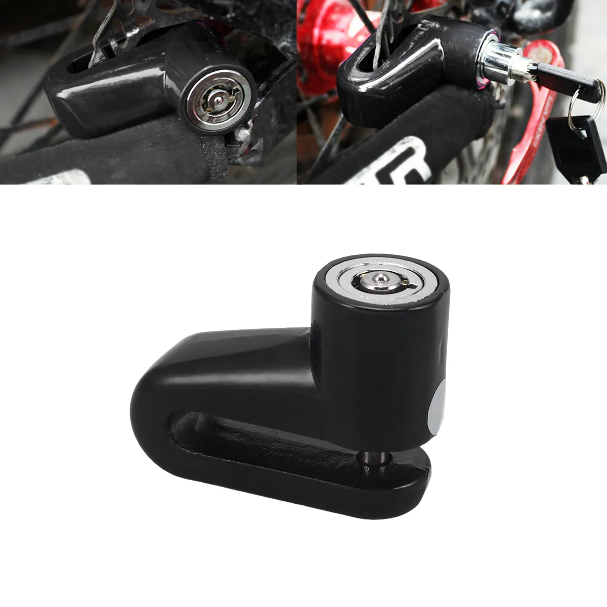 Anti Theft Disc Brake Lock for Motorcycle Scooter Bicycle Lock Heavy Duty Metal Build Locking view 4