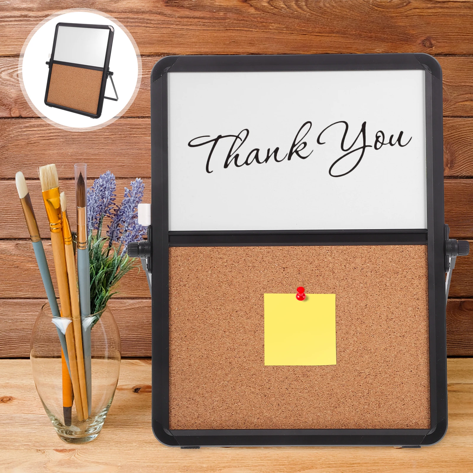 

Sturdy Cork Bulletin Message Pin Board For Home Office Decorative Desktop Organizer Memo Reminder Display Panel White Softwood