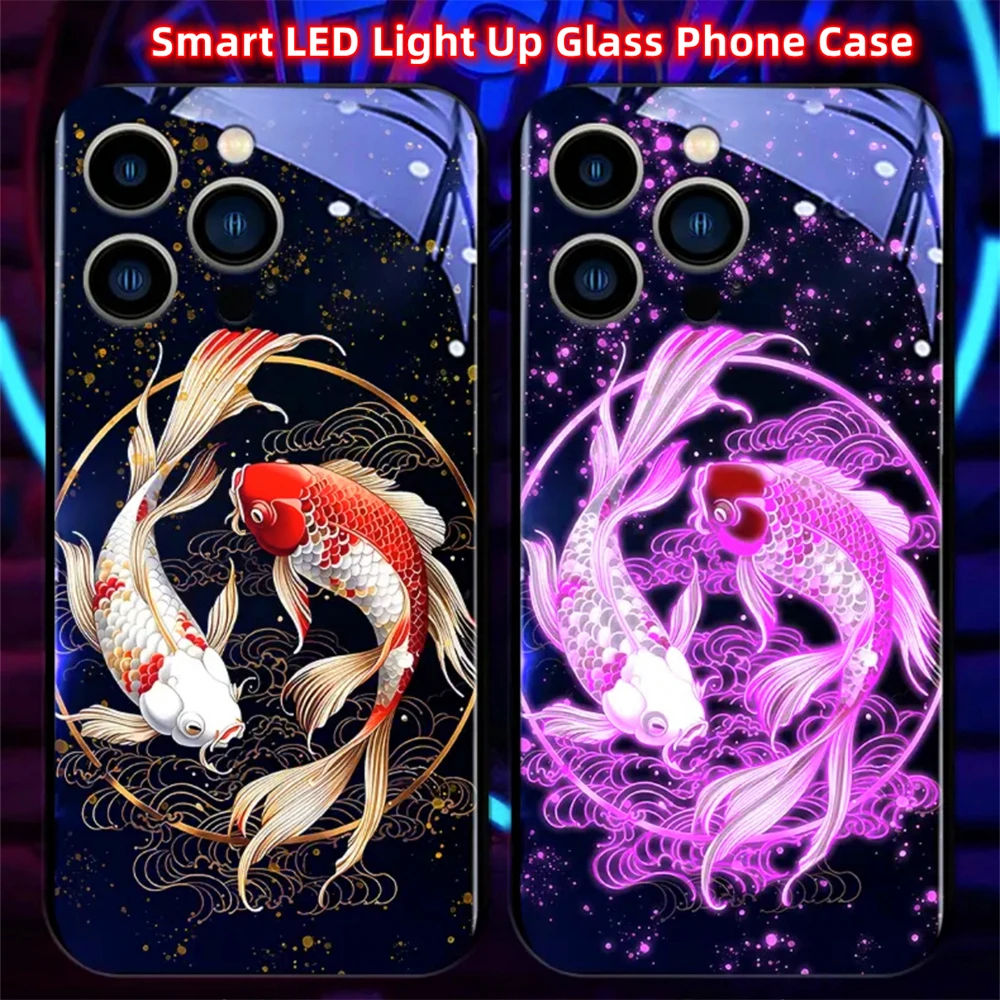 Led Flash Case - Lucky Koi Carp Fish Design Led