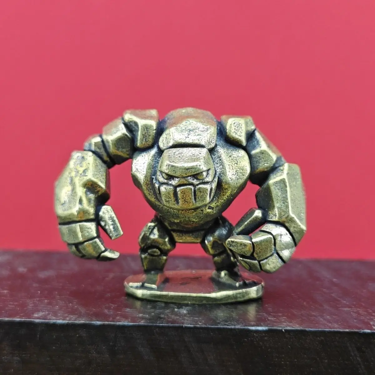 Estatua de gárgola de latón Golem, Minifiguras de cobre para hombre de piedra en miniatura infrarroja, decoración artesanal, regalo, 30x40mm