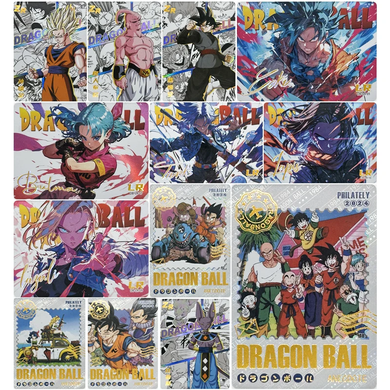 

Anime Dragon Ball Son Goku Bejita Yonsei Bulma Krillin Android 18 Collectible Cards Christmas Birthday Gifts Children's Toys