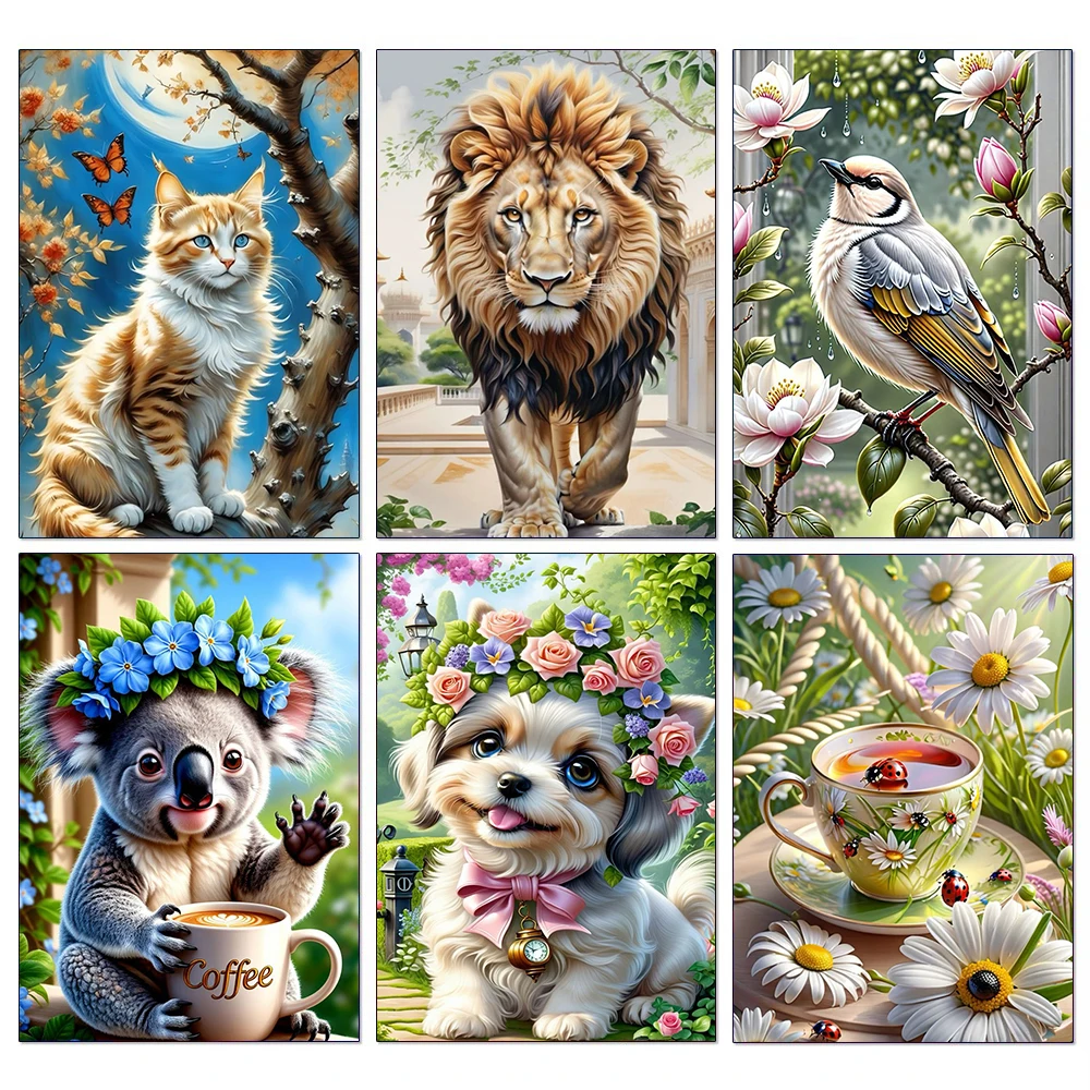 DIY Tier Diamant Malerei Löwe Hund Panda Diamant Mosaik Kreuzstich Set Strass Puzzle Inlay DIY Geschenk Dekoration Malerei