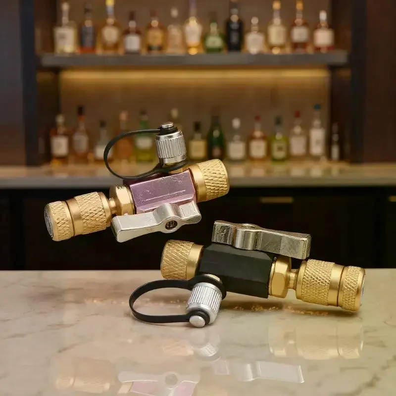 

High Precision Valve Core Removal Tool for O-Ring Seal Maintenance 5/16' Female 1/4' Male Flare Connection in Orange/Blue