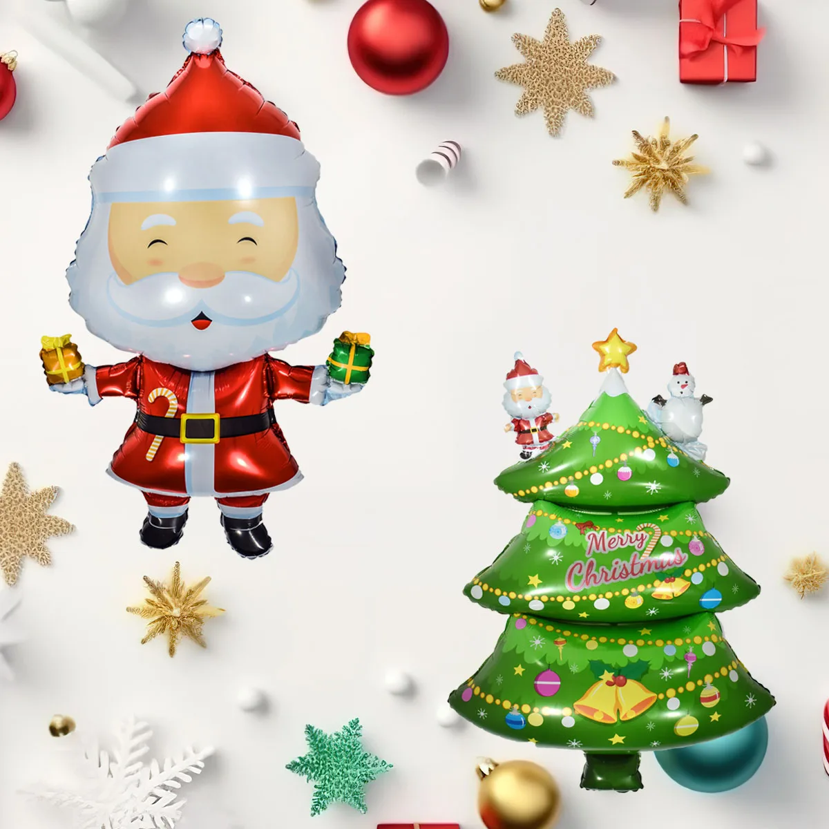2 Stücke Weihnachtsmann Baum Form Folienballons Frohe Weihnachten Baum Helium Ballon Weihnachtsdekorationen Navidad 2026