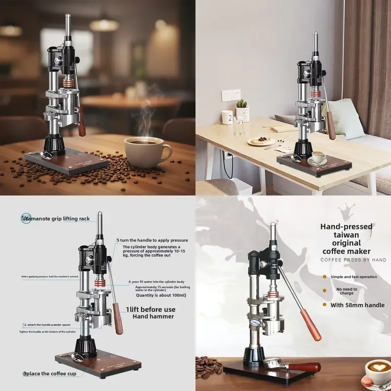 China Original Model 9kg Pull Rod Hand Pressure Coffee Machine Italian Concentrated Hand Crank Manual Variable Pressure Home