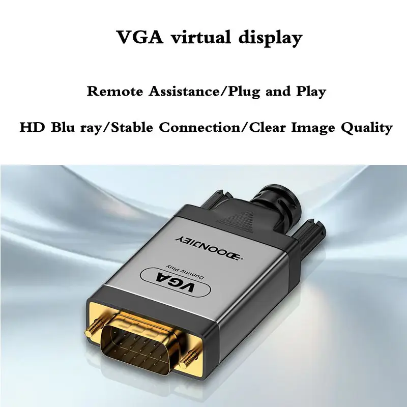 VGA Analog Display, Graphics Card Deceiver, Virtual Display, Game Studio, Multiple Remote AFK, VGA15Pin