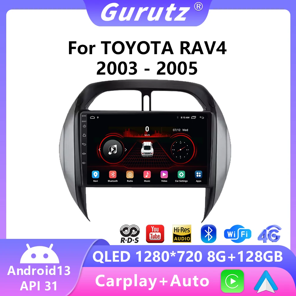 

2 din Android 13 For Toyota RAV4 RAV 4 2003 - 2005 Car Radio Multimedia Video Player Navigation GPS Stereo Carplay Autoarad Wifi