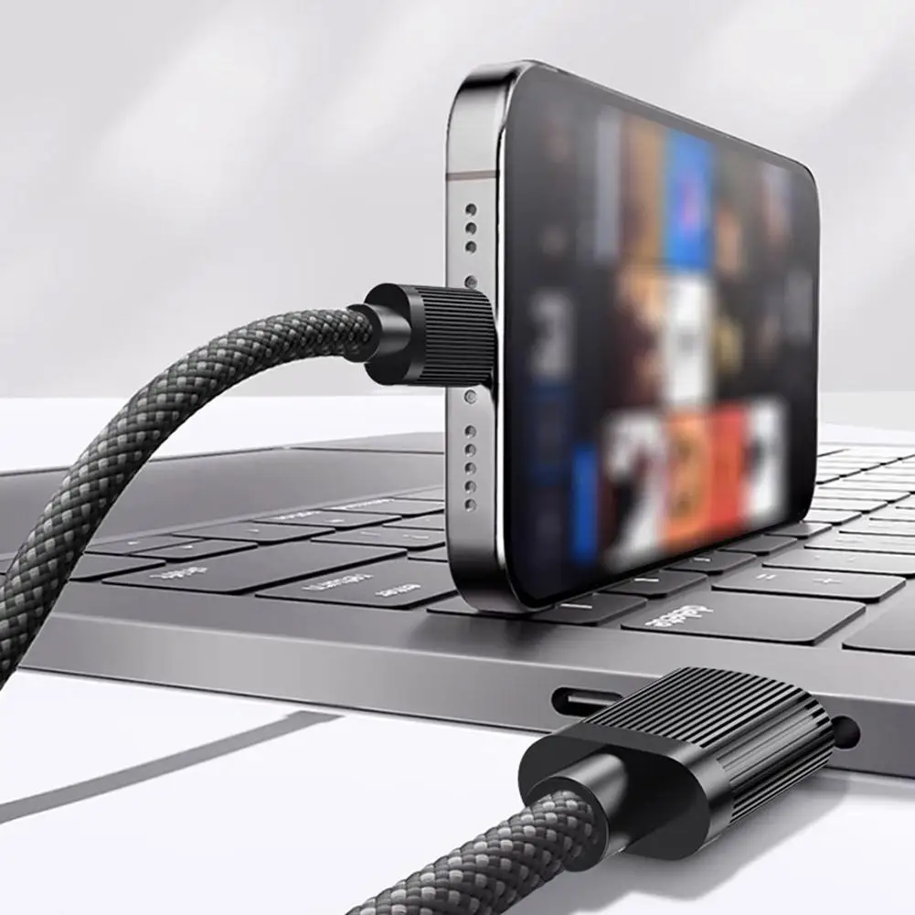 2 in 1 Dual Port Type C Fast Charging Cable 100W USB to 2 Type C Charger Cord Nylon Braided Wire For iPhone 16 15 Pro Max