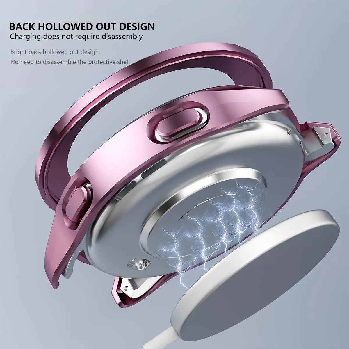 Capa para xiaomi mi watch s3 caso acessórios pc protetor escudo para mi relógio s3 fio galvanizado desenho oco caso + moldura nós