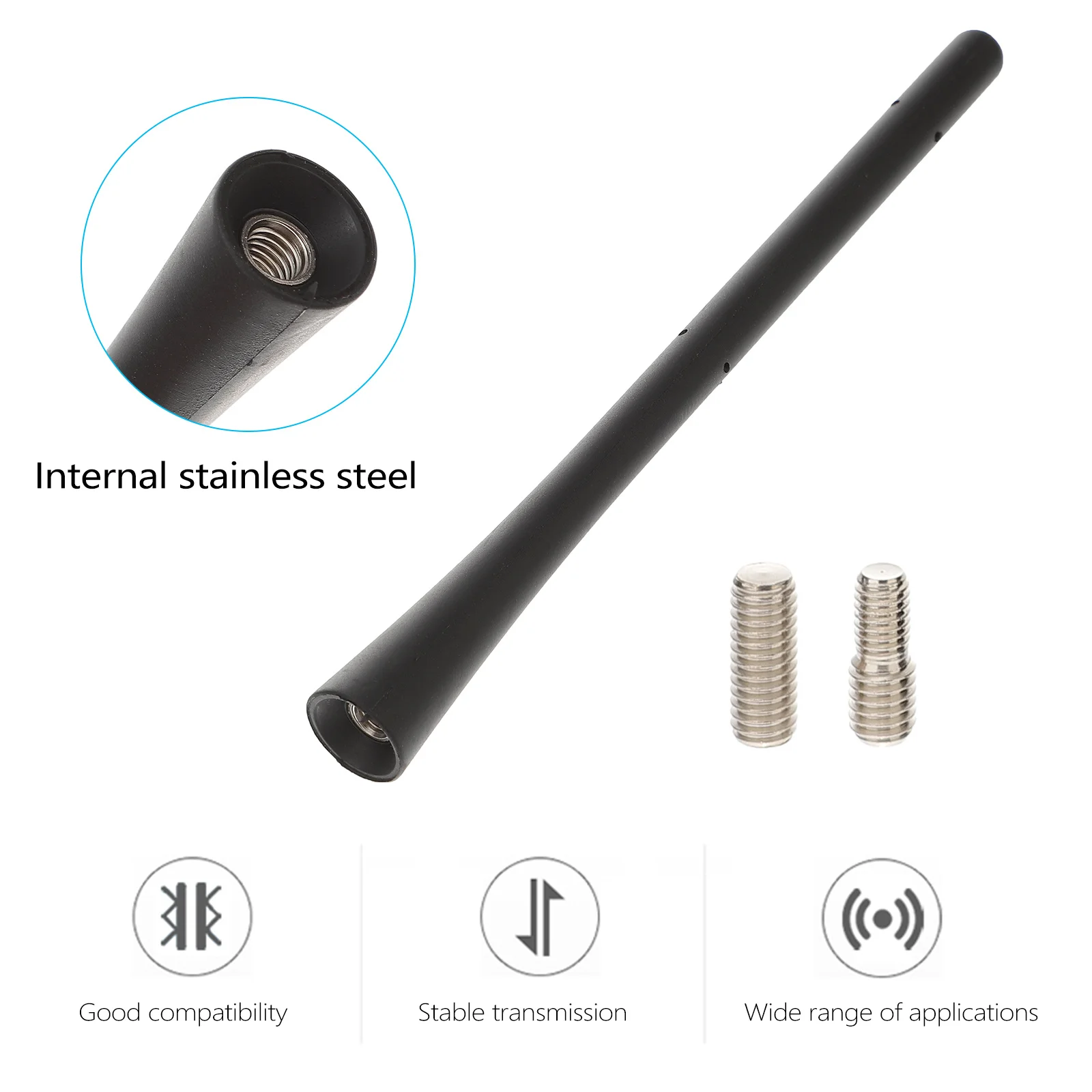 

Radio Antenna for Truck Car Universal Replacement PVC Rubber Material and Metal Rod Vehicle