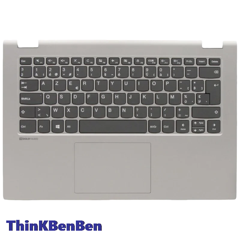 BE Belgian Keyboard Grey PL Upper Case Palmrest Shell Cover For Lenovo Ideapad Flex C340 14 IWL IML API 5CB0S17561