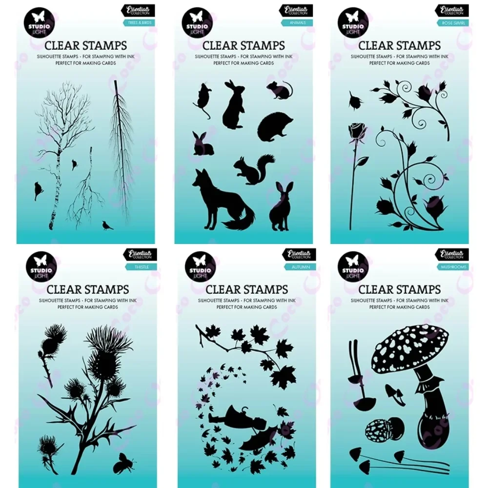 Exquisite Forest Flora and Fauna Clear Silicone Stamps for DIY Scrapbooking Craft Supplies Stamp Photo Album Card Making