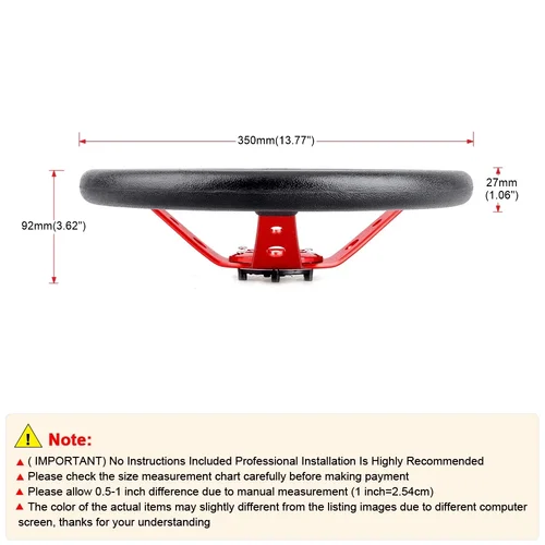 Imagen 2 del producto CNSPEED-volante deportivo a la deriva, 350mm, 14 pulgadas, con placa adaptadora, PCD de 70mm para Logitech G29 G920 G923 para juegos de carreras