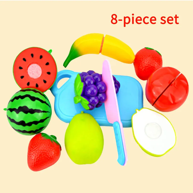 Conjunto de juguetes pequeños para niños, juguete de corte de frutas frescas y verduras, divertido traje de simulación de cocina, aprendizaje de