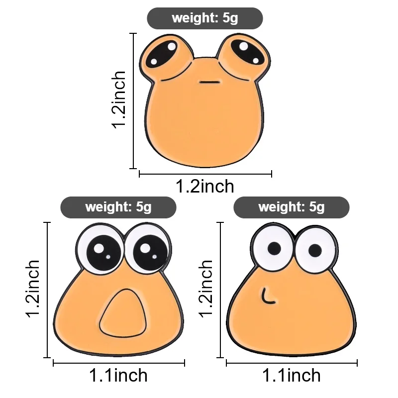 Drei Ausdrucksreiche Designs Emaille-Pins Niedliche Cartoon-Monster-Broschen Modische Anstecknadeln für Rucksack Kleidung Schmuck Geschenk für Freunde – Detail 1
