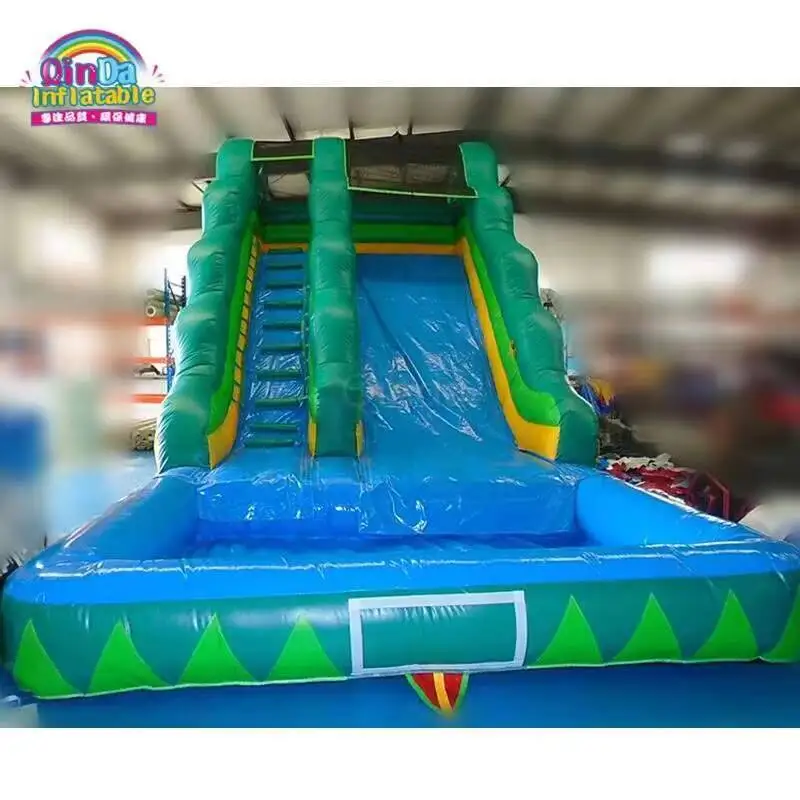 Corrediça de água barata inflável com piscina/slide inflável de verão com piscina para crianças/aluguel corrediça de água inflável para venda