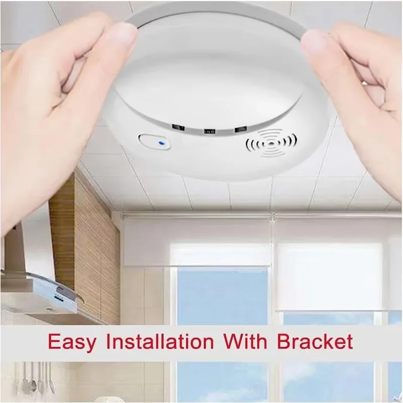 85dB Rauchmelder. 360-Grad-Erkennungsalarmsystem, einfach zu bedienen, geeignet für Häuser/Companies/Fälle.