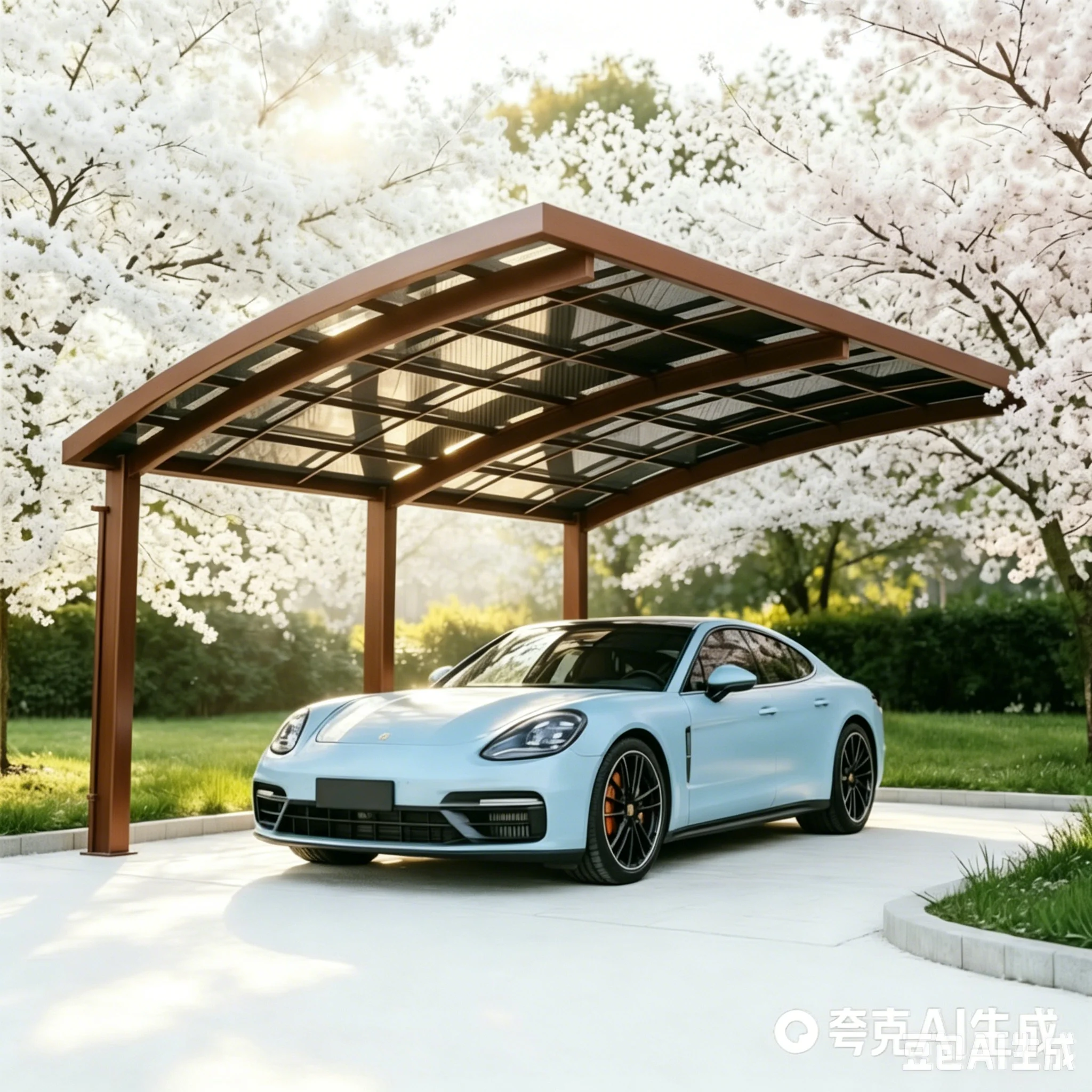 Hot Sale Cantilever Aluminium Carport, Waterproof UV Resistant Heavy Duty Shelter, Outdoor Villa Driveway Parking Pergola